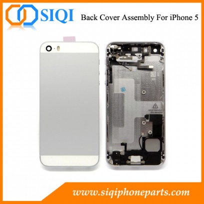 rear housing assembly for iphone 5, replacement for rear housing, rear case iPhone 5, white rear cover replacement, china supplier back cover
